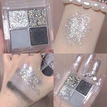 쿨 톤 아이 섀도우 팔레트 9 색 블랙 스모키 팔레트 매트 글리터 아이섀도우 팔레트 스모키 아이 섀도우, 1Piece4Colors, 1개