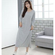 세상편안 면무지 옆트임 롱원피스