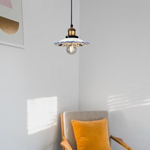 블랙 크라운 로코 도자기 펜던트 조명 인테리어 1등, 파랑:전구미포함