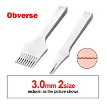 가죽펀칭기 벨트구멍뚫기 DIY 가죽 프렌치 펀칭 도구 바느질 구멍 장치 앞뒤 펀치, 08 Obverse  3.0mm 2size