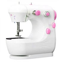 발페달 컨트롤러 제어 미니 재봉틀 전기 스티칭 봉제 패브릭 테이블 모델, 01 Pink White