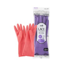크린랲 레이스 고무장갑 소, 코랄, 10개