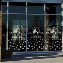 낭만창고 카페인테리어 idc018 유리시트지, 반투명