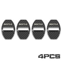 4 개/대 자동차 스타일링 잠금 커버 폭스 바겐 비틀 보호 장식 액세서리 스티커, Carbon fiber