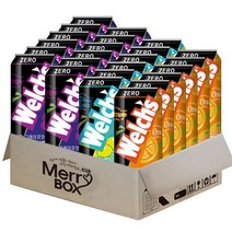 메리박스 과즙 제로탄산세트 농심 웰치스제로(그레이프12+샤인머스캣6+오렌지6), 1박스, 355ml