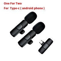 무선 마이크 블루투스 레코딩 유튜브 노래방 전문가용 one for 2 lavalier 휴대용 오디오 비디오 녹음 for iphone android live game mobile, 3 in 1 for type-c