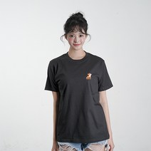 애니멀스 귀여운 동물 캐릭터 로고 남여공용 라운드 반팔 티셔츠 모음
