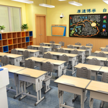 초등학교 교구용책상 학교책걸상 학생 공부책상 수업, 패션)2열책상+의자-스카이블루