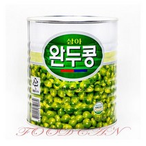 완두콩 삼아 상도 3KG 캔 그린피스 통조림 식당 업소 대용량, 1개
