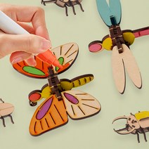 집콕놀이 초등학생 공예 만들기 수업 재료 키트 곤충 나무 조립 장난감, 곤충만들기 세트-2