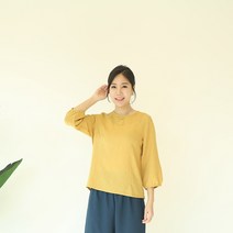 생활한복 윤슬 폴리마 카네이션 블라우스