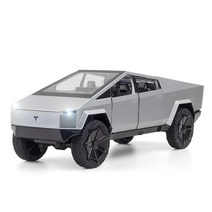 MINIAUTO 테슬라 사이버트럭 SUV 1:24 다이캐스트 자동차모형피규어 Tesla 미니오토, 실버