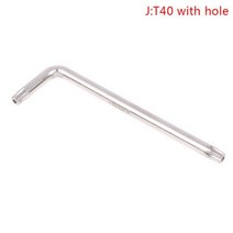 T6 T7 T8 T9 T10 T15 T20 T25 T30 T40 Six Lobe Torx 헤드 변조 방지 보안 볼트 구멍 스크루 드라이버 나사 키, T40 with hole