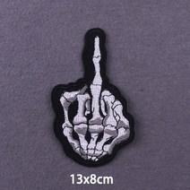 이니셜 와펜 옷에 붙이는 스티커 흉장 브랜드 낚시 와펜 제작펑크 해골 패치 옷 히피 용, pe0835ct
