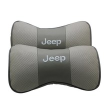 오토데코 지프(JEEP) 차량용 목쿠션 기능성 목베개 가죽쿠션, 지프 가죽목쿠션:그레이(1개)