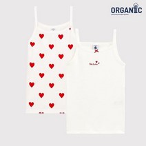 PETIT BATEAU 24SS 쁘띠바또 하트 스트랩 탑 2팩