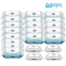 [손세정 증정]순수데이 이롭게 아기 물티슈 80매 18팩+손세정티슈 4팩 두꺼운 안전한 도톰한, 단품