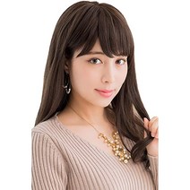 일본 제작 앞머리 있는 롱 헤어 가발 깔끔하고 귀여운 헤어 자연스러운 컬러 제팬 스타일, A9