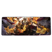 롤 LOL 디자인 마우스 패드 79종 시리즈 리그 오브 레전드 장패드 3mm 두께, 800x300mm + 3mm개, 자홍색 발키리 잭스