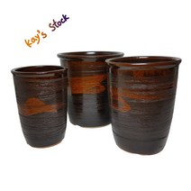 국산 수제 옹기 화분 국산 옹기 항아리 옹기화분 국산 국산 수제 화분 OG-003 케이스스탁, 3속세트