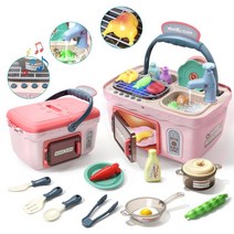 CUTESTONE 야외 바베큐파티 리얼 소꿉놀이 세트 26 종 피크닉 휴대용 장난감