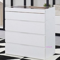 다일 러비 악세사리 수납장 4단 아일랜드 서랍장 800, 화이트, MMSg_화이트