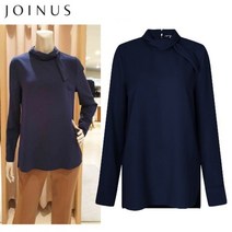 조이너스 하이넥숄 절개 블라우스-JW19RB0203181A