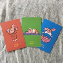뚱땅 헬스 엽서 3종, 아령