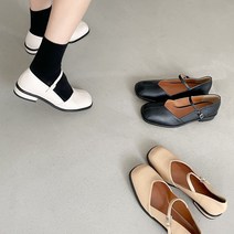 [슈즈앤아트] 브이컷 메리제인 플랫 슈즈 VE-Q22M030 국내생산 3컬러
