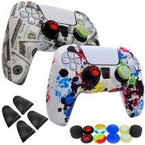 Ps4 컨트롤러용 실리콘 스킨 미끄럼 방지 쉘 커버 케이스 다크 글로우 10개의 조이스틱 그립 플레이 4/슬림/프로 듀얼쇼크 4 컨트롤러 무선 게임패드(PS4 컨트롤러 #10), PS5 controller 4