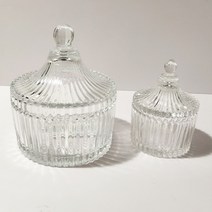미니 크리스탈 유리 빈티지 악세사리 보석함 주얼리 거치 보관함, 대형, 크리스탈유리보관함(A타입)
