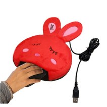 따뜻한 온열마우스패드 빨강토끼 USB온열패드 손난로, 본상품선택, 본상품선택