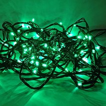 선세이브 LED 은하수 100구 검정선+정류기 세트 크리스마스 트리전구, 초록색