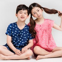 이라인 풍기인견 냥이독 아동 반팔상하