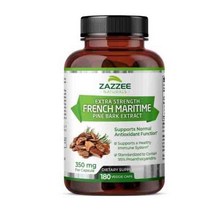 Zazzee 프랑스 해송껍질 추출물 350mg 피크노제놀 180캡슐, 180정, 1개