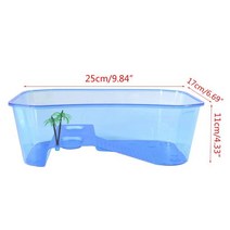 거북이어항 어항 테라스가 있는 오픈 수륙 양용 거북이 탱크 파충류 비바륨 상자 Basking 램프 수족관 사육