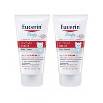 유세린 베이비 엑지마 릴리프 바디 크림 141g 2팩 Eucerin Baby Eczema Relief Body Cream - Steroid & Fragrance Free for 3+ Months of Age 5 oz. Tube, 1set