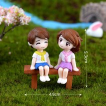 크리 에이 티브 미니 커플 피규어 할머니 할아버지 sweety 연인 커플 장식 요정 정원 인형 미니어처 홈 장식, d2