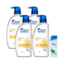 헤드앤숄더 대용량 샴푸 시트러스레몬향 750ml 4개 세트, 헤드앤숄더 샴푸 시트러스레몬향 750ml 4개 세트