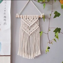 마크라메 벽걸이 태피스트리 코튼 로프 손으로 짠 보헤미안 기하학적 아름다운 거실 베란다 장식, 12.A16 20X30CM
