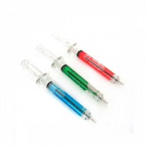 단체선물 보건 주사기 액체 검정 볼펜 홍보펜 학생펜x10 (랜덤) 72394EA, 본상품선택, 본상품선택