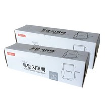 생활을그리다 다용도 투명 지퍼백 30 x 35 cm, 100개