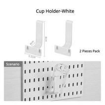 페그보드 벽 패널 정리 장착 디스플레이 Diy 키트 도구 스토리지 보드 랙 욕실 주방, Cup Holder