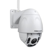 FOSCAM 실외 PTZ(4x 광학 줌) HD 1080P Wi-Fi 보안 카메라 - 최대 59.7m IP66 내후성 쉘 WDR 모션 경고 등 화이트(FI9928P)