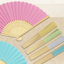 부채[DIY칼라부채]그리기부채/DIY부채/휴대용부채/한지부채/무지부채[주경], 핑크