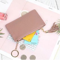 심플 여자 가죽 미니 카드 차키지갑 20대지갑 카드집