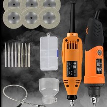 조각기 핸드 고급형 HILDA 그라인더 연마기 줄눈제거 JD3321C 미니, A.400W+더스트커버+액세서리박스+20개입