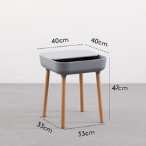 라탄원목 협탁 인테리어 북유럽 미니멀리스트 소파 사이드 여러 침실 침대 옆 테이블 가지 빛깔의 크리에이티브 코너 바람 덴마크 디자인, 05 GRAY