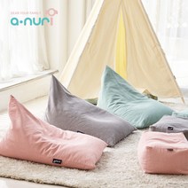 아누리 허그 키즈 빈백, 워싱블루, 빈백+팔쿠션
