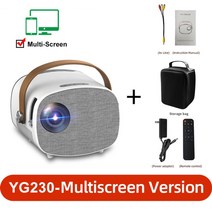 미니빔프로젝터 빔프로젝터 스마트폰빔 프로젝터 빔 스마트 미니 핸드폰 휴대용 yg230, 협력사, 멀티스크린 플러스 백, 나는 플러그
